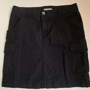 Lepsim Black Cargo Mini Skirt